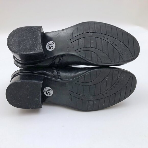 EUC Bandolino Carlotta Boots Women Size 5-1/2M Black Brown Leather Knee High - Picture 5 of 10